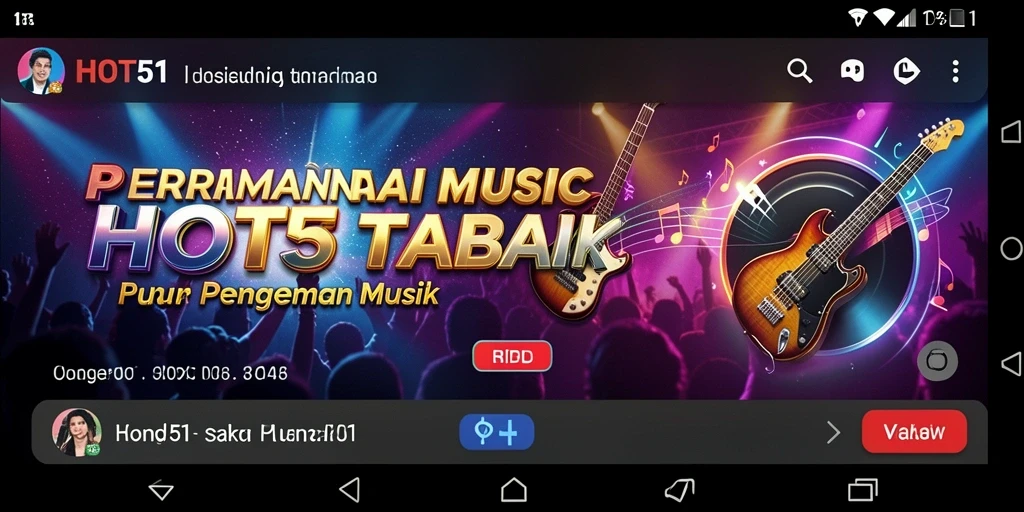 Tampilan gameplay HOT51 yang penuh aksi dan musik.