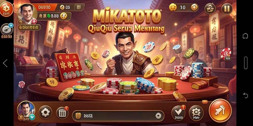 Tampilan gameplay QiuQiu yang menantang dan seru.