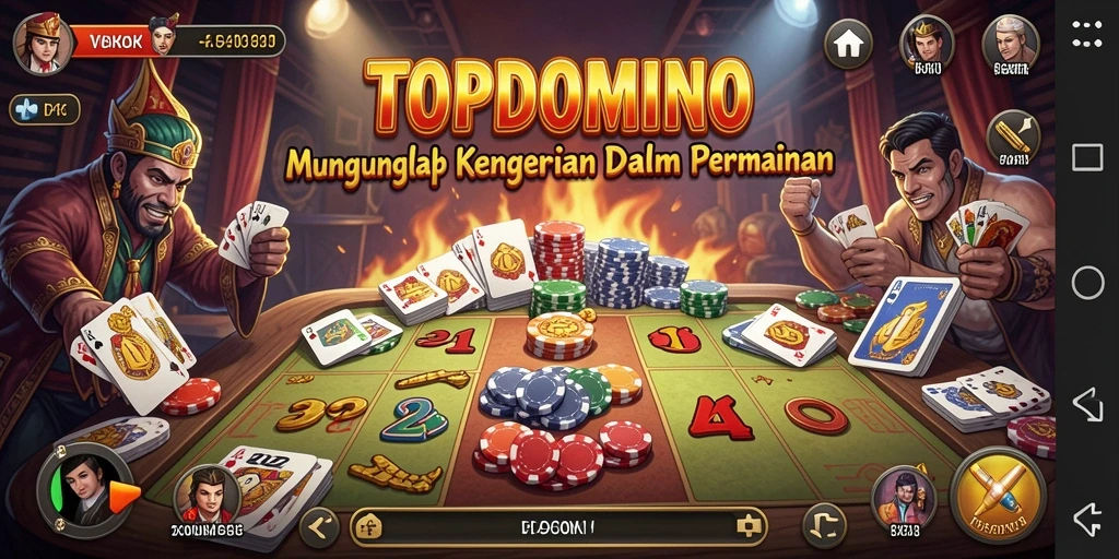 Screenshot gameplay menakutkan dari TOPDOMINO.