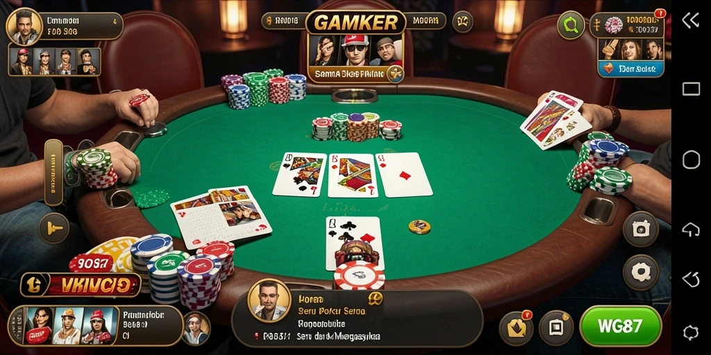 Screenshot WG87 menampilkan suasana poker yang mendebarkan dan grafis yang menawan.